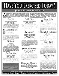january 2016 fitness cl schedule