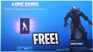 With a lot of accounts getting hacked and then sold daily, epic games have decided to reward players who enable 2fa on their account with the 'boogie down' emote. How To Unlock The Free Boogie Down Emote In Fortnite Fortnite Free Epic Emote Gift Tutorial Youtube