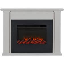 Real Flame Electric Fireplace Bone White