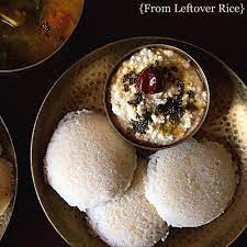 cooked rice idli from leftover rice