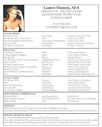 Musical Theater Resume Template Word Theatre Actors Breathelight Co