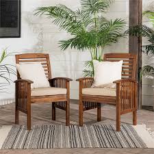 Acacia Wood Patio Chairs With Cushions