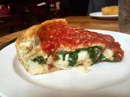 small spinach deep dish pizza 6 slices