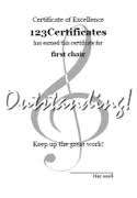 Printable Music Certificates Free Music Certificate Templates