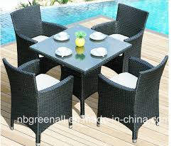 4 Person Patio Wicker Table Chair