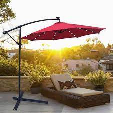 Amucolo 10 Ft Outdoor Cantilever Solar