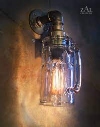 Sconce Wall Light Beer Mug Lamp Edison