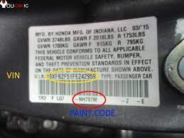 Honda Paint Code Location