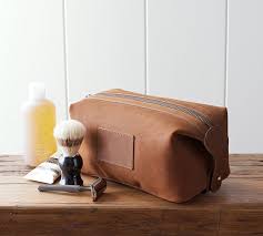 grant leather toiletry bag pottery barn