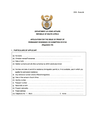 proof of residence form south africa