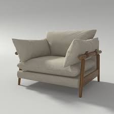 Hoxton Arm Chair Single Sofa 3d Model