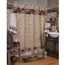 This bathroom is proof you can create a little farmhouse style with ikea products! 10 Primitive Bathroom Ideas 2021 For Modern Citizens Primitive Bathroom Decor Primitive Country Bathrooms Primitive Shower Curtains
