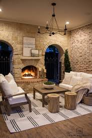 Modern European Outdoor Fireplace