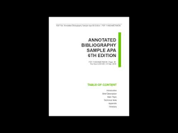   apa annotated bibliography format  th edition Pinterest