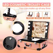 rolling makeup case cosmetic studio