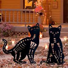 Garden Decor Black Cat Silhouette Stake