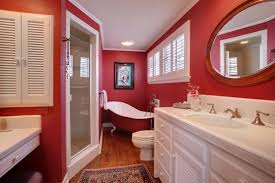 Smaller cabinets work as a corner vanity unit for limited space. 44 Cool And Bold Red Bathroom Design Ideas Digsdigs