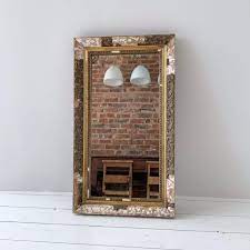 Vintage Distressed Framed Mirror