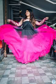 black fuchsia pink ombre maxi dress