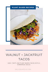 walnut and jackfruit tacos