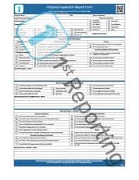 a property inspection report form you