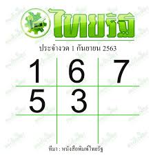 เลขเด็ดไทยรัฐ งวด 1/9/63 - webparuay.com