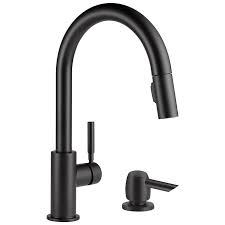 These are also called ball faucets. purchase a replacement parts kit from a reputable hardware. Delta Trask Matte Black 1 Handle Deck Mount Pull Down Handle Kitchen Faucet Deck Plate Included In The Kitchen Faucets Department At Lowes Com