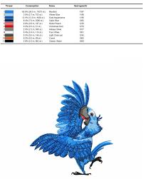 Alternative Color Charts For Blu Embroidery Design Support