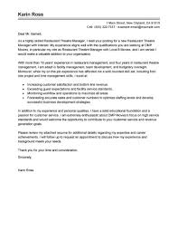 Best Restaurant Theatre Manager Cover Letter Examples