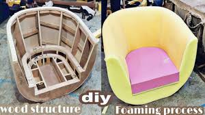 how to foaming process round chair sofa