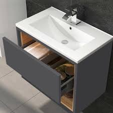 Open Shelf Vanity Cabinet Basin