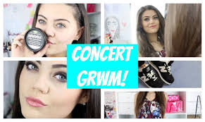 concert grwm hair makeup outfit