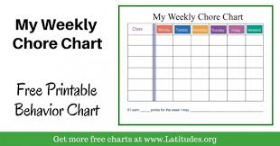Free Printable Chore Charts Ages 6 10 Acn Latitudes