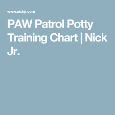 Paw Patrol Potty Training Chart Nick Jr Kids Ideas