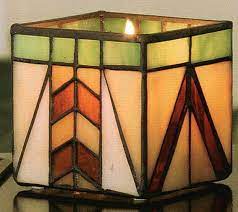 Art Glass Candle Holder Stained Glass