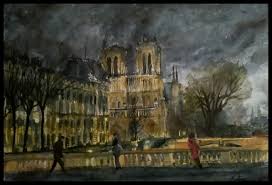 Tableau Peinture Flaner Nuit Spirit Dame Notre Dame De Paris