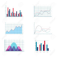 Business Data Market Elements Dot Pie Bar Charts Diagrams And