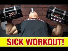 working out when sick lifting weights