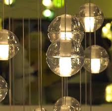 Led Chandelier Glass Ball Pendant Light