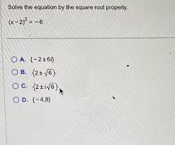 Solve The Equation By The Square Root