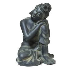 Clay Buddha Garden Statue 26 5 X 24 X