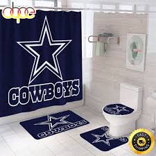 nfl dallas cowboys 4pcs bathroom rugs