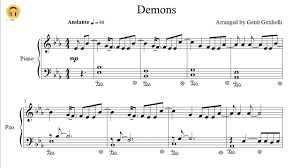 demons by imagine dragons piano solo