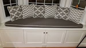 Linen Window Seat Cushion Covergrey