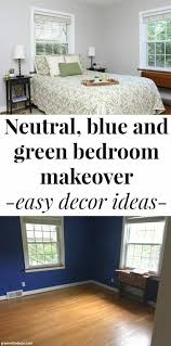 Neutral Blue And Green Bedroom Reveal
