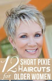 Cropped sides and back paired with a longer interior are the basic elements of a haircut, bangs being optional. 12 Short Pixie Haircuts For Older Women