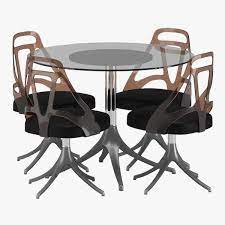 dining table and chairs 01 3d model 19