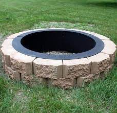 This fire pit liner is unpainted, as no heat paint holds up so why spend the money. Cool Fire Pit In Garden Steel Fire Pit Ring Outdoor Fire Pit Outside Fire Pits
