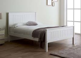 taurean white high foot king size bed frame
