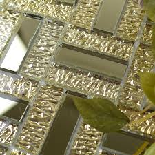 Mirror Glass Backsplash Tile Gold